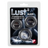 You2Toys Lot de 3 cockrings silicone Lust Noirs